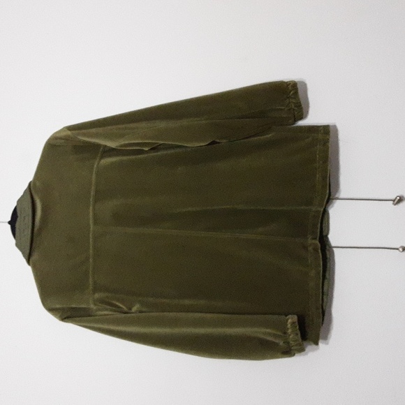Vintage CS signature utility jacket coat women S green reversible velour y2k - Picture 10 of 10